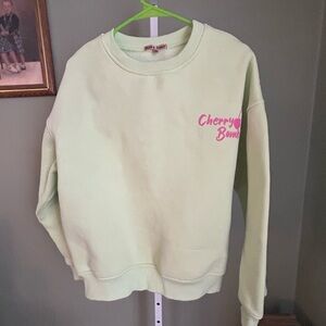 Women's Light Green Crew neck sweatshirt